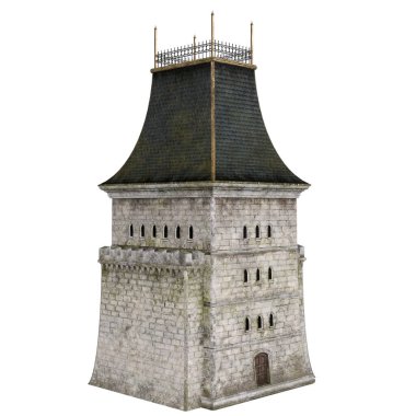 3D kale kulesini ortaçağ izole et