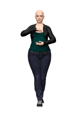 3D görüntüleme artı kadın şehir fantezisi izole edilmiş.