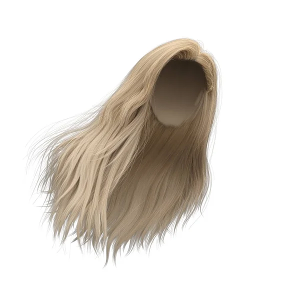 Rendering Straight Blond Hair Isolated — Zdjęcie stockowe