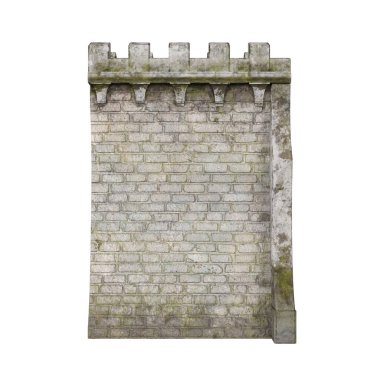 3D kalenin dekorları izole edildi.