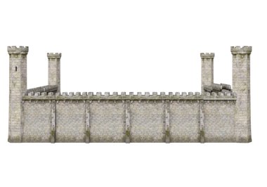 3D kalenin dekorları izole edildi.