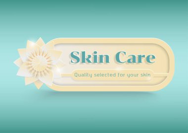 Pankart cilt bakımı vektörünü kesti