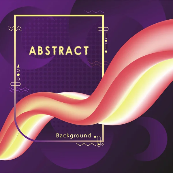 Colorful Gradient Flow Wave Poster Art Design Your Design Project — Vector de stock