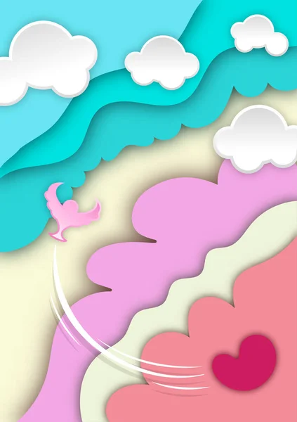 Papercut background vector EPS10 illustration 001.
