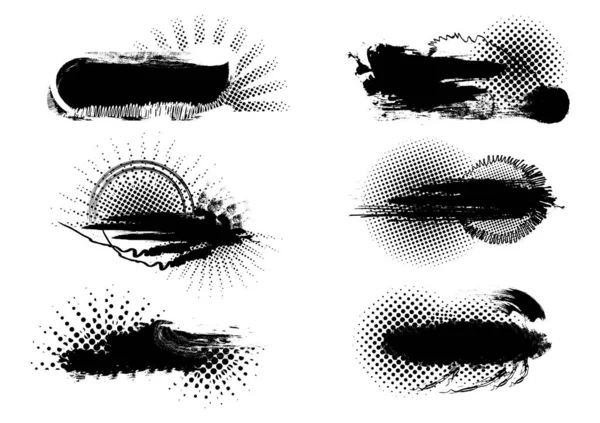 Set Grunge Frame Paint Background Vector Illustration 002 — Διανυσματικό Αρχείο