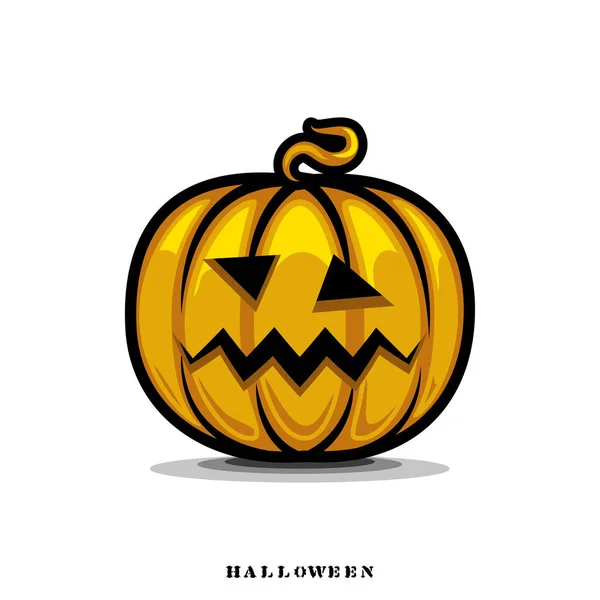 Vettore Halloween Del Fumetto Della Zucca Del Mostro 007 — Vettoriale Stock