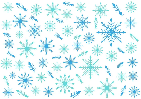 Resumen Azul Copo Nieve Patrón Fondo Vector Ilustración — Archivo Imágenes Vectoriales