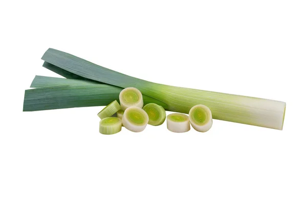 Leek Cut Slices Ready Used Your Healthy Dishes Leek Vegetable — стоковое фото