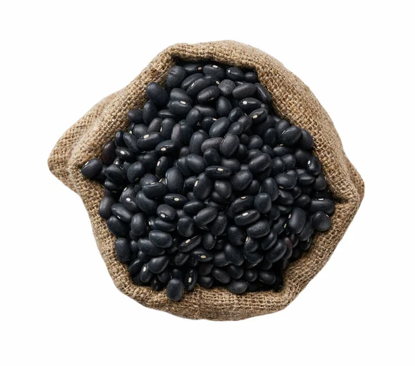 Organic Black Beans Urad Dal Black Gram Vigna Mungo Sack —  Fotos de Stock