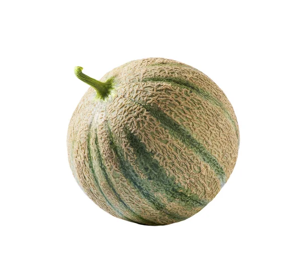 Moden Cantaloupe Melon Isoleret Hvid Baggrund Japansk Melon Honning Melon - Stock-foto