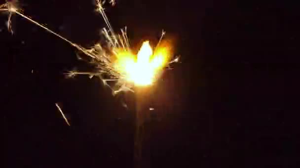 Bengaalse Nieuwjaarslichten Lichten Vuurwerk Voor Nieuwjaar Kerstmis — Stockvideo