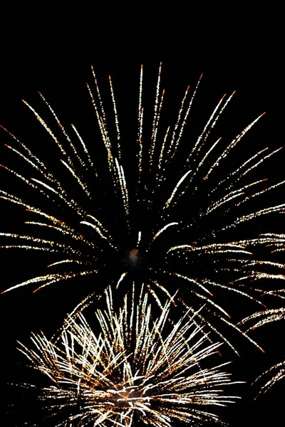 Feux Artifice Lumineux Étincelle Sur Fond Sombre — Photo