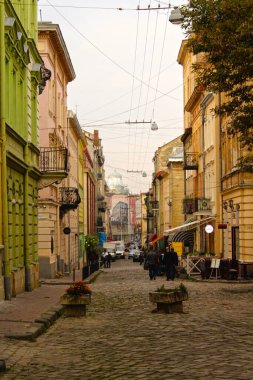 Eski Lviv 'in rahat sokakları 