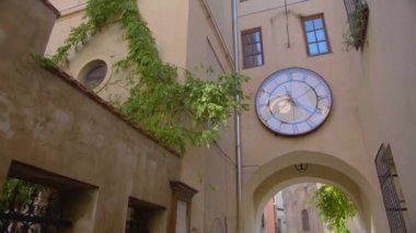 Eski şehir sokağı Lviv. Ukrayna.