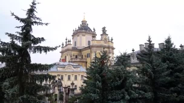 Catedral de São Jorge, Lviv Ucrânia — Vídeo de Stock