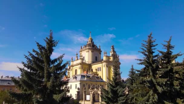 St Georges Cathedral, Lviv Ukraina — Stockvideo