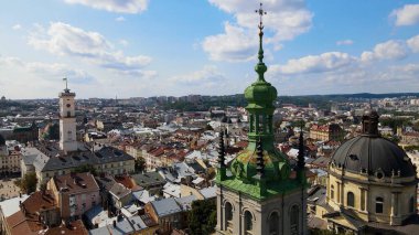 Ukrayna şehri Lviv 'dir. Hava fotoğrafçılığı