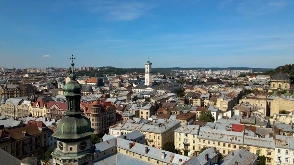Eski şehir Lviv. Hava fotoğrafçılığı