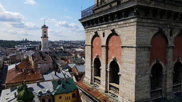 Eski şehir Lviv. Hava fotoğrafçılığı
