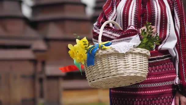 Traditionele Paasmand Gelukkig Pasen. Vrolijk. — Stockvideo