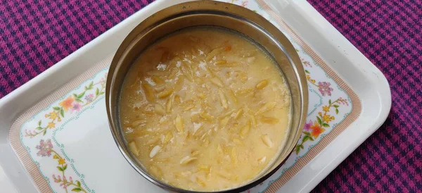 Reis Kheer Oder Firni Oder Chawal Khir Ist Ein Pudding — Stockfoto