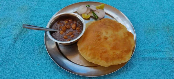 Hint Fast Food Chola Bhatura — Stok fotoğraf