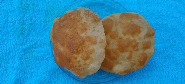 Chola Bhatura Deep Fried Flour Chapati Ramadan Iftari Dinner Ramzan — Stock fotografie