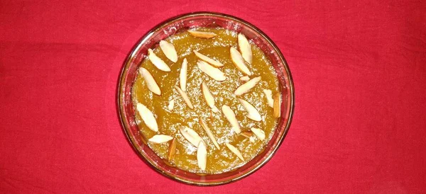 Moong Dal Halwa Ist Ein Klassisches Indisches Süßgericht Das Aus — Stockfoto