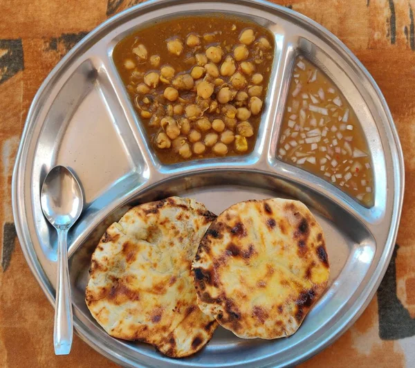 Πικάντικα Ρεβίθια Κάρυ Chola Masala Chana Masala Chole Kulche Cholay — Φωτογραφία Αρχείου