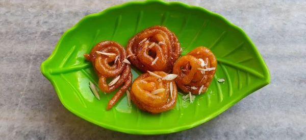 Indian Sweet Jalebi Imarti Jalebi One Most Delicious Sweets Widely — Stockfoto
