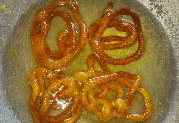 Indian Sweet Jalebi Imarti Jalebi One Most Delicious Sweets Widely —  Fotos de Stock