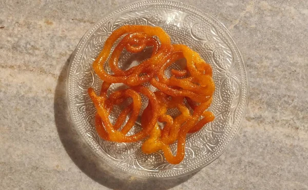 Indian Sweet Jalebi Imarti Jalebi One Most Delicious Sweets Widely —  Fotos de Stock