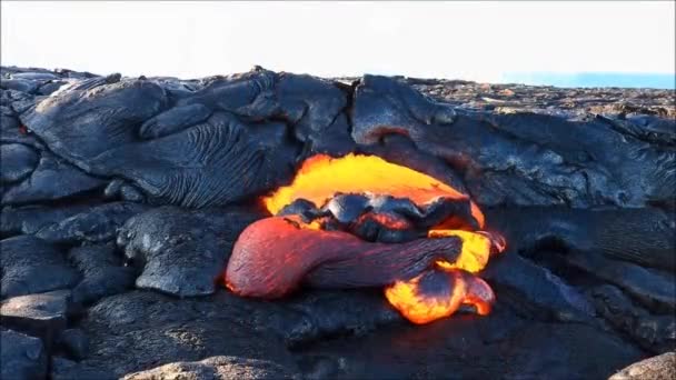 Lava Flows Big Island Hawaii — Vídeos de Stock