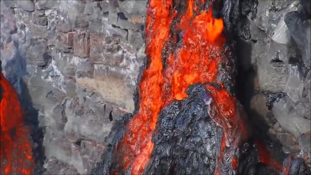 Lava Flows Big Island Hawaii — Wideo stockowe