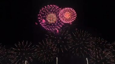 Gerçek Havai fişek gösterisi kutlaması, Renkli Havai fişek 4K