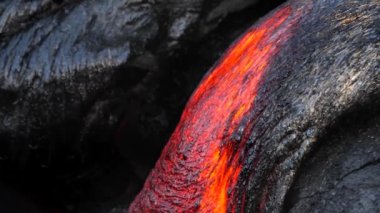 Hawaii Volkanik Parkı 'ndaki Lavın Yakın Görüntüsü