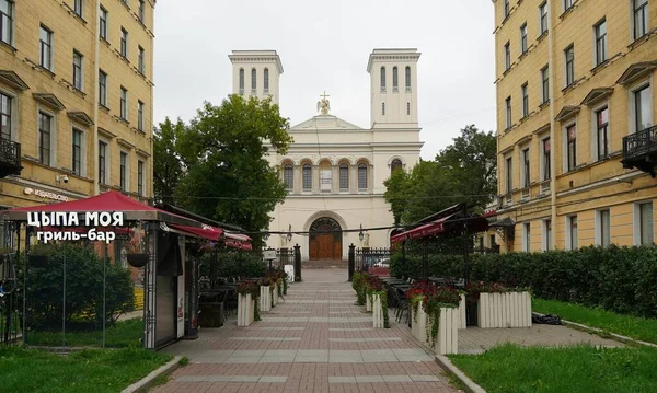 Похмурий Осінній Ранок Невському Проспекті — стокове фото