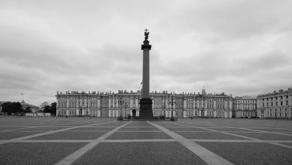 Outono Manhã Sombria Praça Palácio — Fotografia de Stock