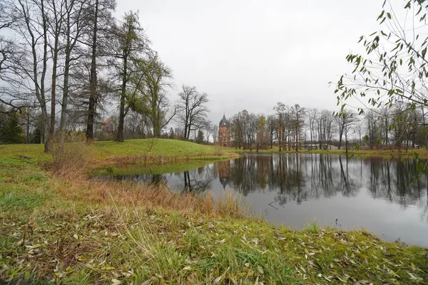 Höstmorgon Och Promenad Catherine Park Tsarskoe Selo — Stockfoto