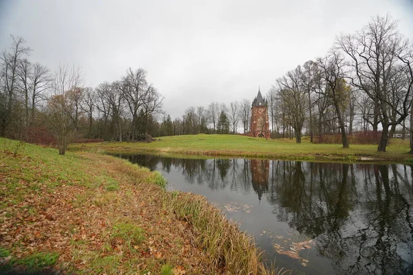 Herfstochtend Een Wandeling Het Catherine Park Tsarskoe Selo — Stockfoto