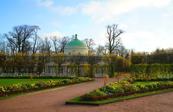 Mañana Otoño Paseo Por Parque Catherine Tsarskoe Selo —  Fotos de Stock