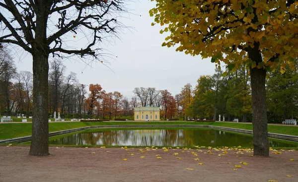 Mattina Autunnale Passeggiata Nel Parco Catherine Zarskoe Selo — Foto Stock