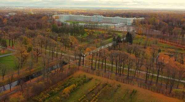 Spaziergang Catherine Park Aus Der Vogelperspektive Catherine Palace — Stockfoto