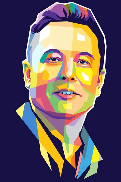 Elon Reeve Musk Frs Business Magnet United States Founder Ceo — Stockvektor
