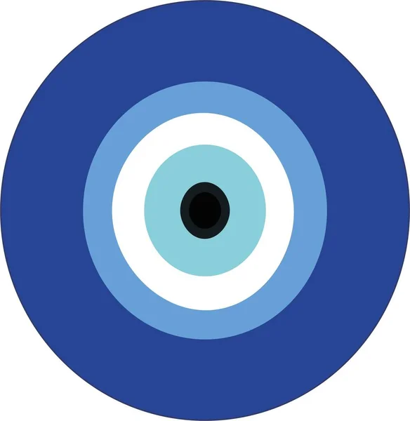 Κακό Μάτι Σύμβολο Μενταγιόν Εικόνα Λευκό Φόντο — Διανυσματικό Αρχείο