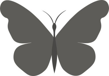 Kelebek ikonu. Kelebek vektör çizimi.