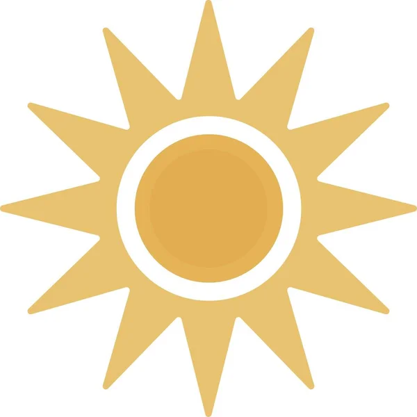 Sol Estilo Plano Caliente Icono Vector Ilustración Diseño — Archivo Imágenes Vectoriales