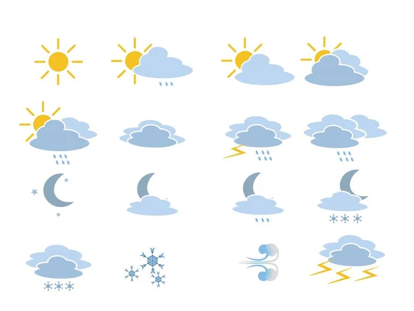 Weather Icons Summer Weather —  Vetores de Stock