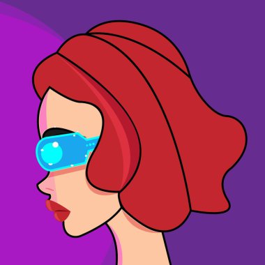   Meta-evrenden sanal karakter kızı.