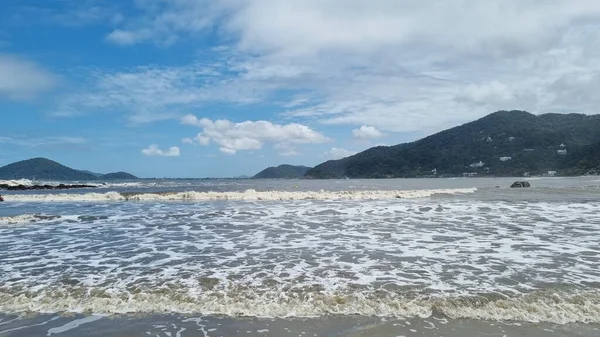 Praia Das Conchas Guaruj Em所以Paulo — 图库照片